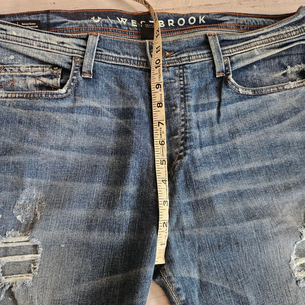 True Religion x Russell Westbrook Rocco Relaxed Skinny Distressed Mens Jeans 38 - Picture 3 of 7